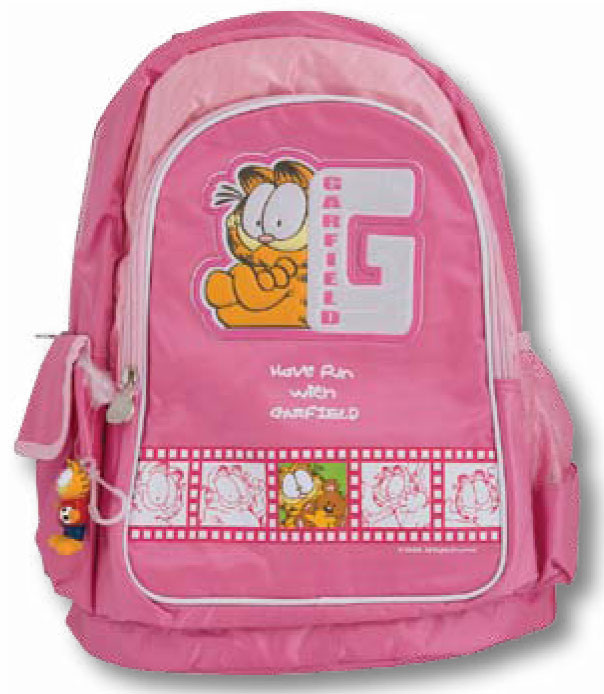 Рюкзак школьный ортопедический ярко-розовый &quot;Гарфилд&quot;