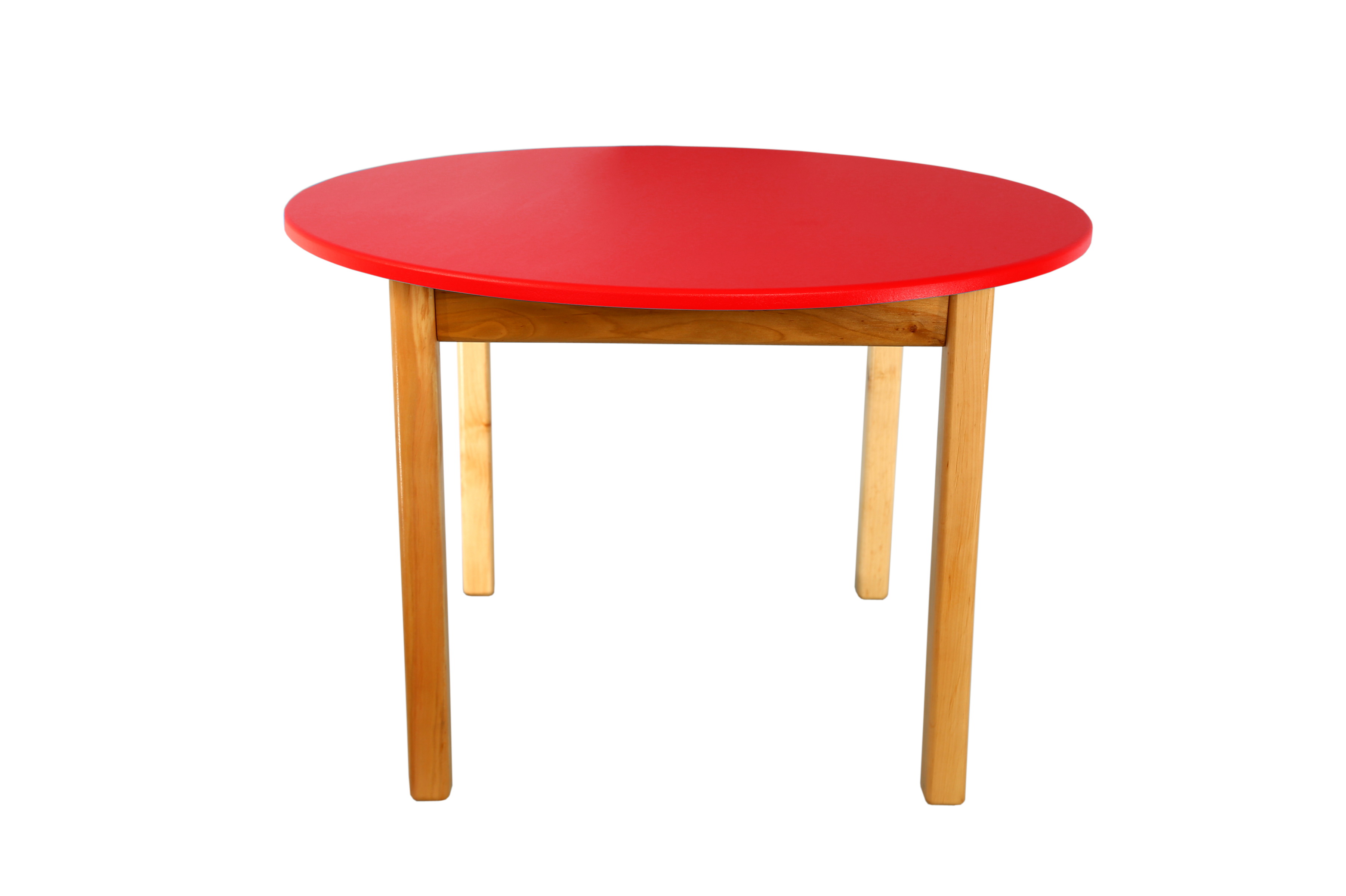 Стол деревянный цветной c круглой столешницей