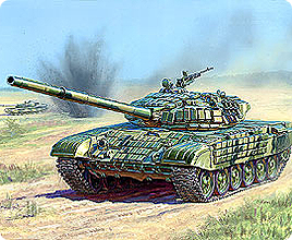 Танк с активной броней Т-72Б