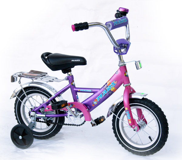 Велосипед Марс 18&quot; ручной тормоз+эксцентрик (розовый/фиолетовый)                     