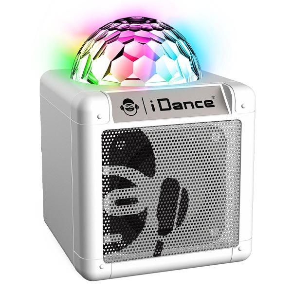 Детская караоке-система с диско-шаром iDance Cube Sing 100, 5W White (CUBESING100WH)
