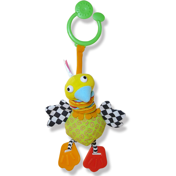 Дрожащая игрушка-подвеска Biba Toys Счастливая птичка (075GD)