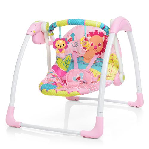 Кресло-качели Bambi 6519 Розовый с рисунком
