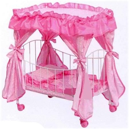 Кроватка для кукол Melogo (Metr+) 9350 Розовый