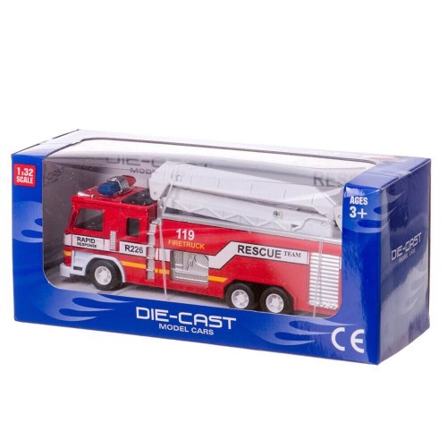 Металлическая инерционная пожарная машина 632-9