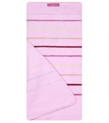 Одеяло из хлопка Womar Zaffiro 100x150cm - светло-розовый в полоску