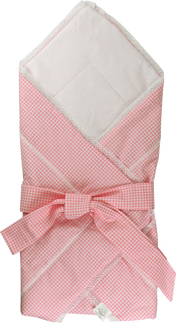 Одеяло - конверт для новорожденных 957ХБУ_розовый
