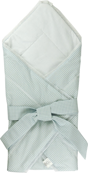 Одеяло - конверт для новорожденных голубой