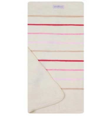 Одеяло-плед в полосочку Womar 100% хлопок 75x100 см Молочный (38981)