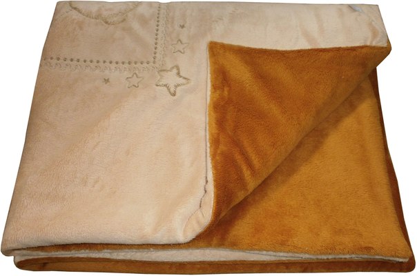 Плед меховый в кроватку утеплённый, синтепон, 75х120