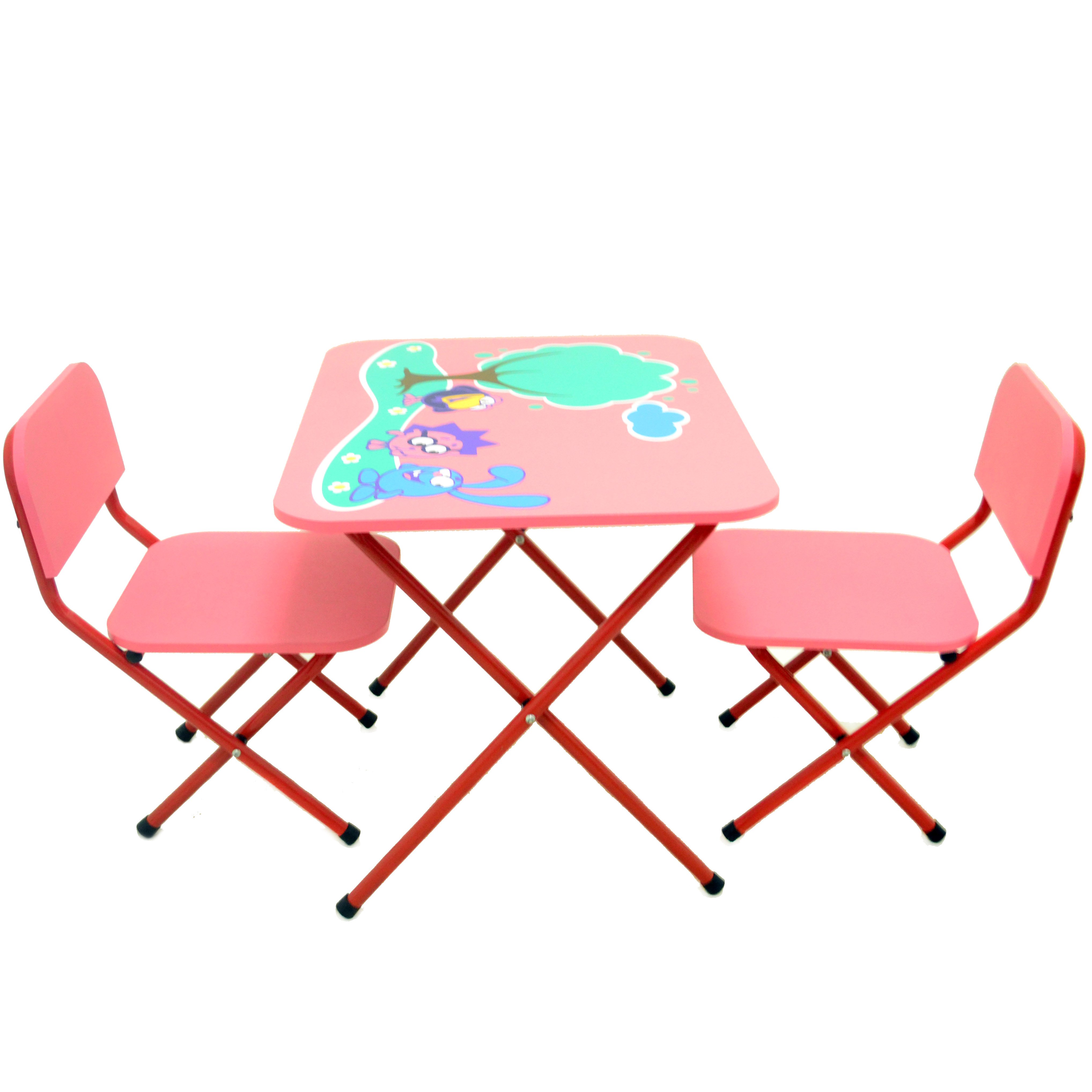 Стол с двумя стульчиками OMMI Смешарик New Красный