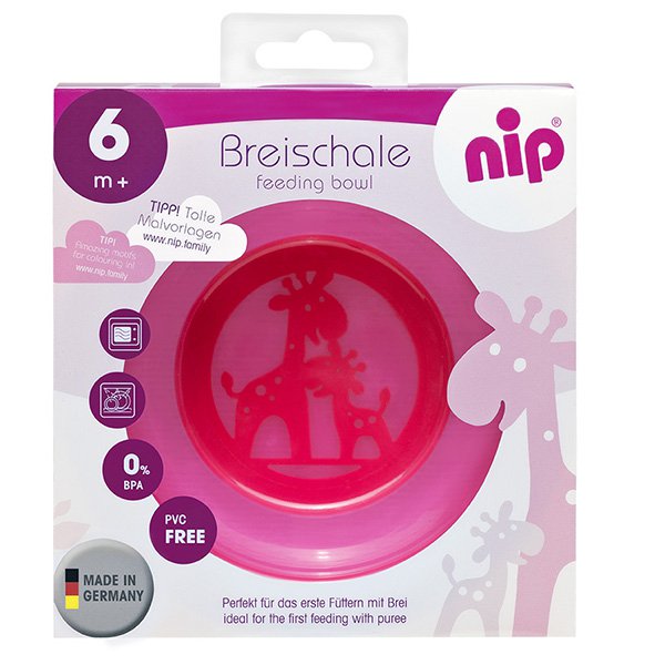 Тарелка для кормления Nip (37064) Розовая