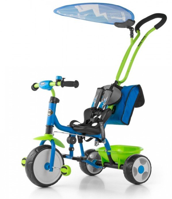Велосипед 3х кол. M.Mally Boby 2015 с подножкой (blue-green)