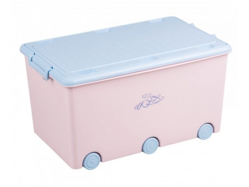 Ящик для игрушек Tega Rabbits KR-010 (pink-blue)