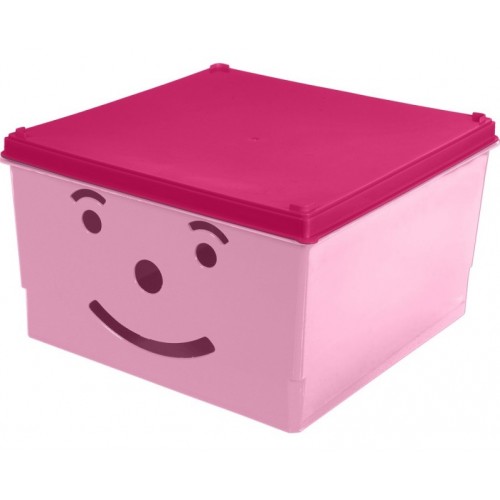 Ящик для игрушек Tega Smile BQ-007 (300*300*180) - light pink - pink