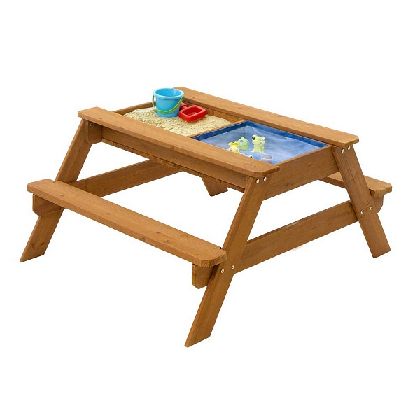 Детская песочница-стол быстро трансформируется в удобный столик